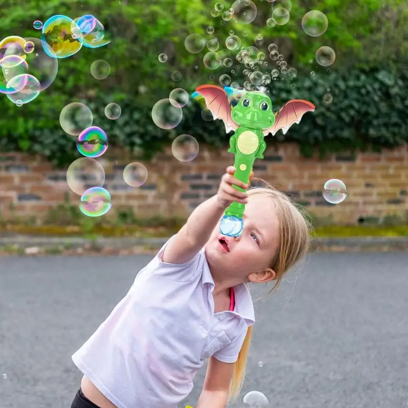 Dinosaur Theme Bubble Wands for Kids, Bubble Blowing Toys, Favores de festa com asas, Entretenimento ao ar livre, Verão