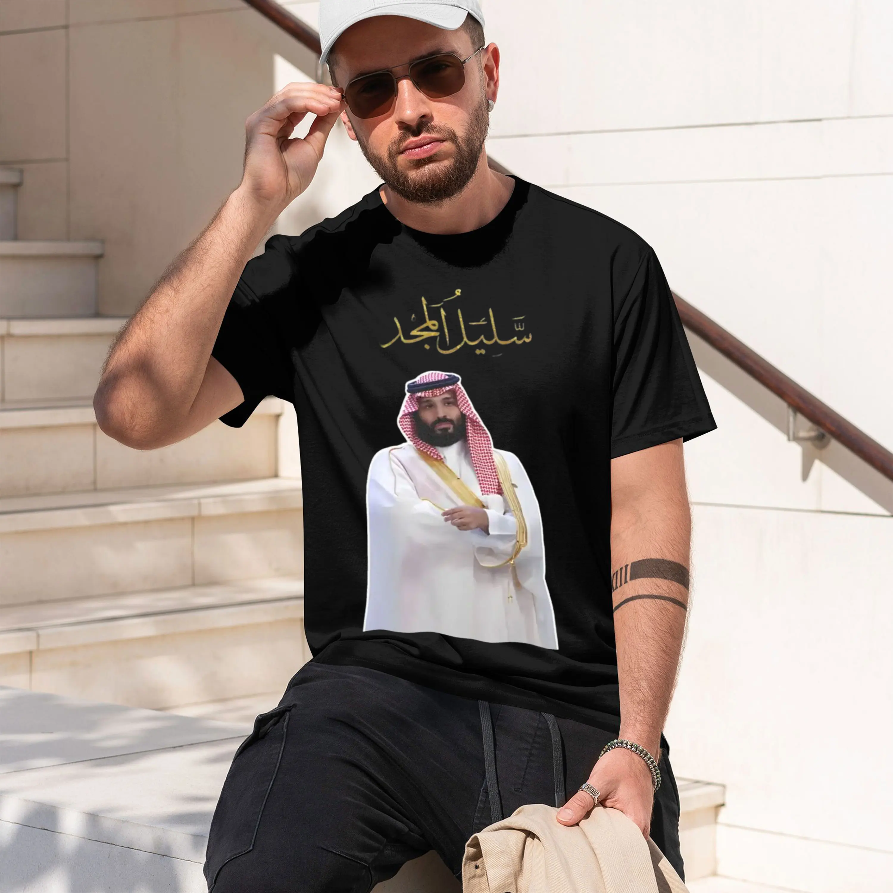 Mohammed Salman T-Shirt Men A Descendant of Glory Vintage T-Shirts Summer O-Ne Harajuku Tees d Clothes 2026 New Model Men’s Shor