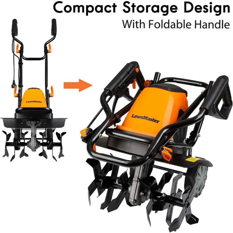 LawnMaster TE1016M ไถนาไฟฟ้า 10 แอมป์ 16 นิ้ว สีเขียว