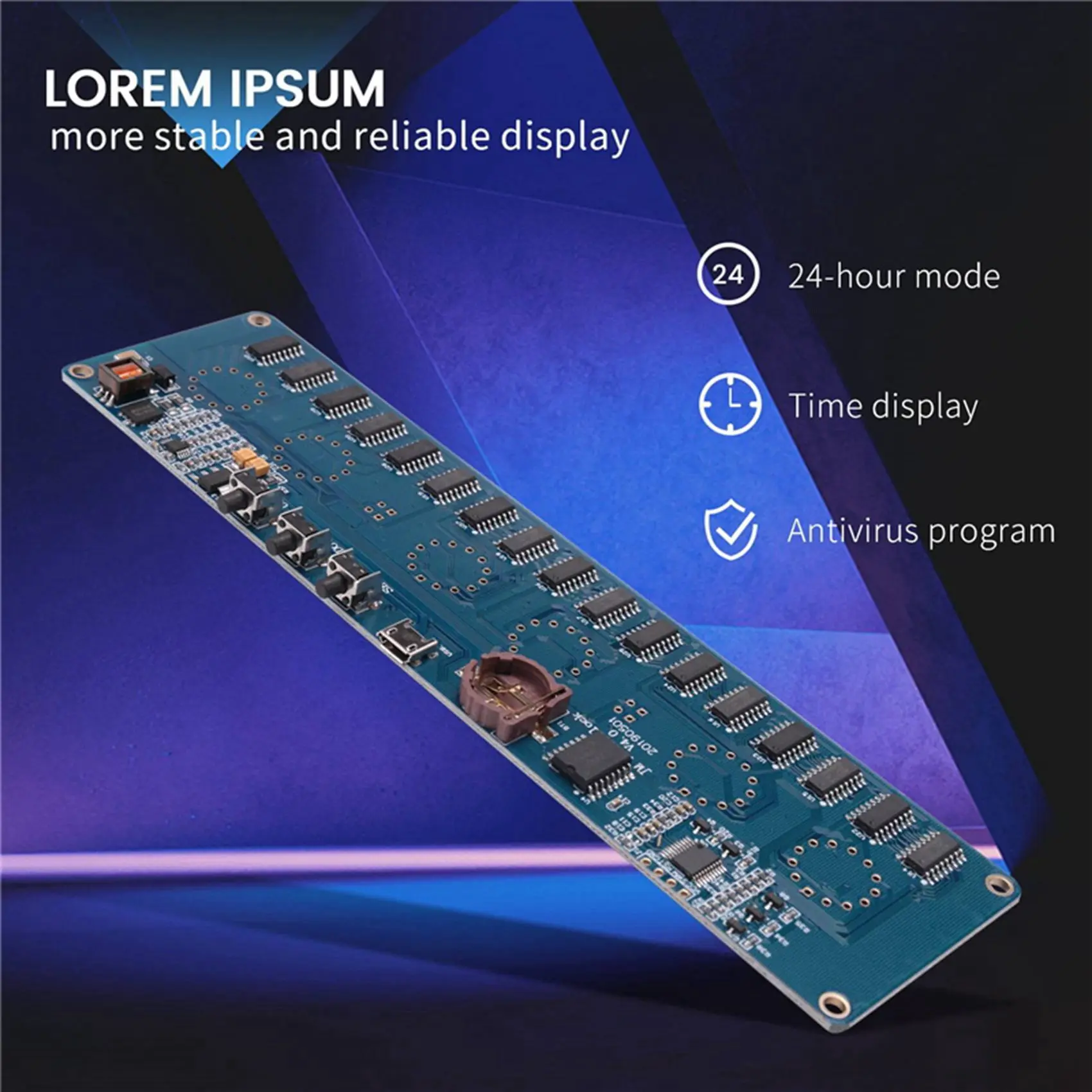 JHD DIY In14 In4 Nixie Tube Clock Digital LED Clock Gift Circuit Board Kit , PCBA No Tubes