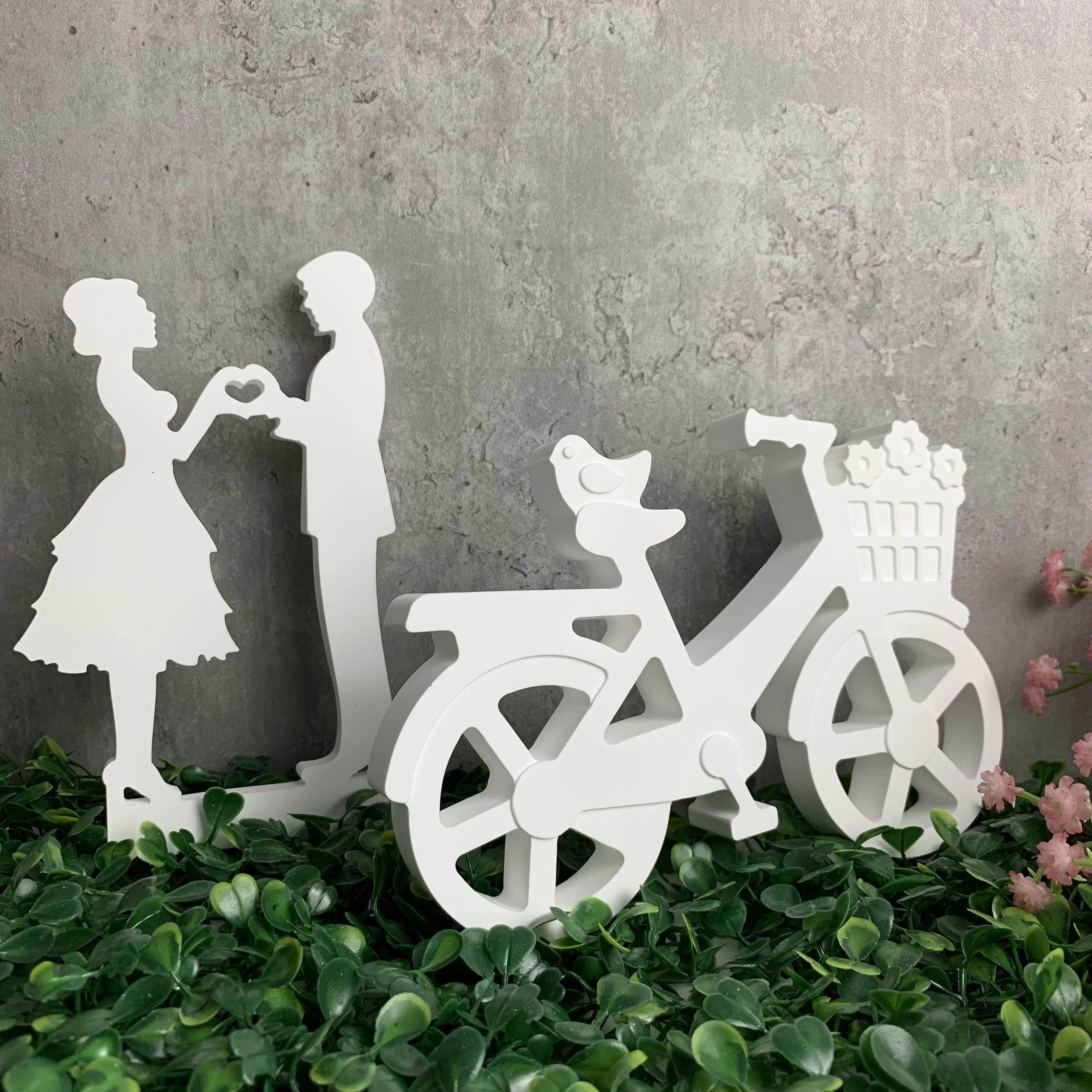 Bicycle Ornaments Silicone Mould DIY Cement Gypsum Clay Pouring Epoxy Mould Home Decoration Ornaments