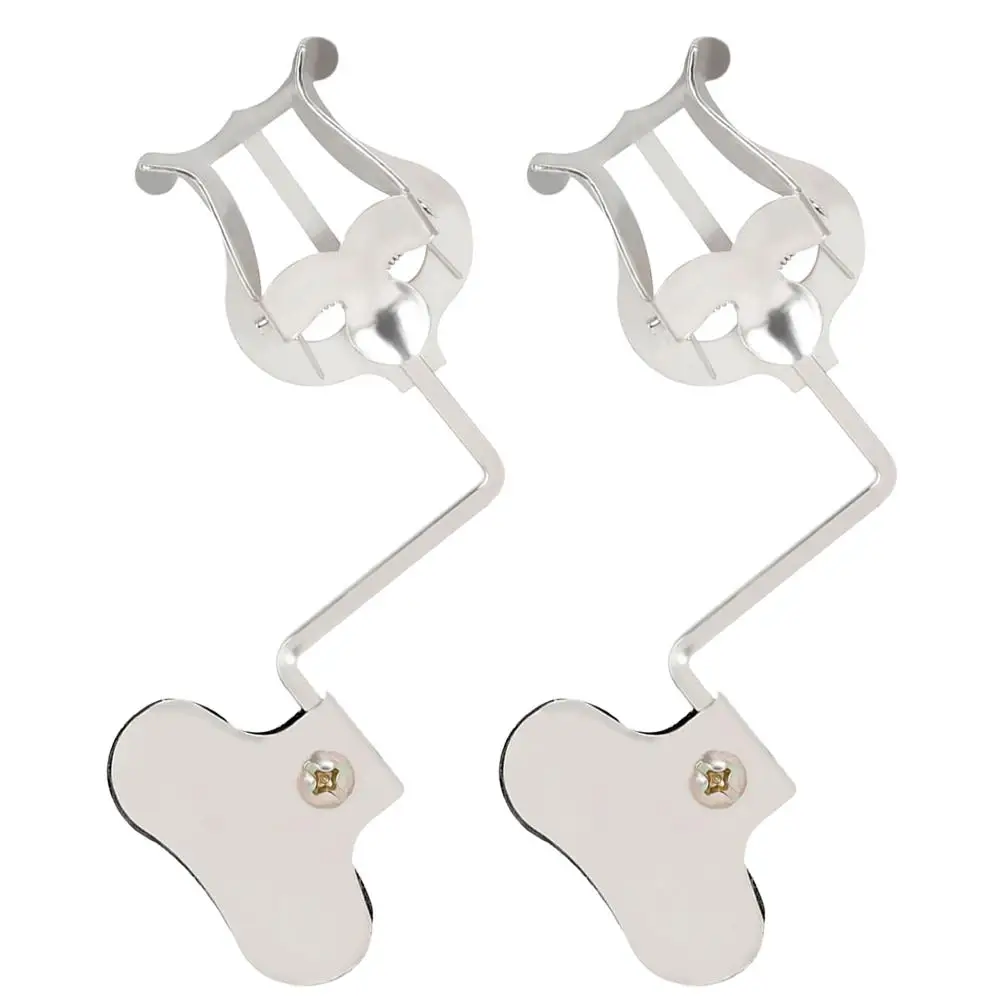 

2 Pcs Music Stand Lyre for Trombone Clip Piano Notation Note Instrument Accessory Marching Band Paper Portable