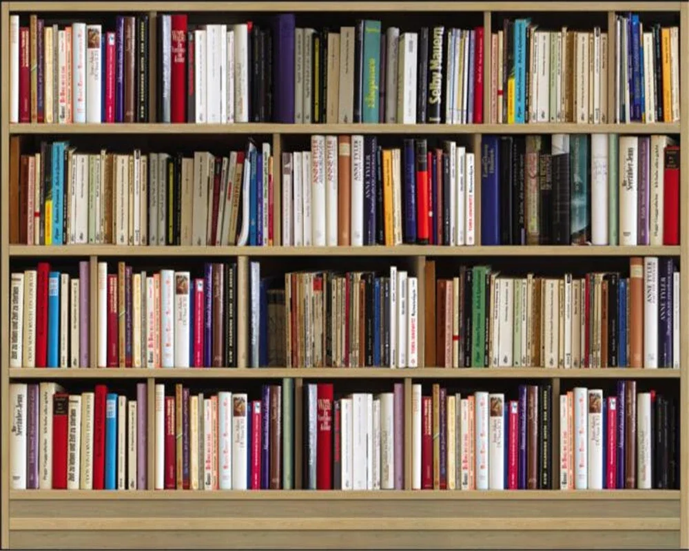 Custom 3d wallpaper mural European personality bookshelf book study TV background wall 3d wallpaper papel de parede behang