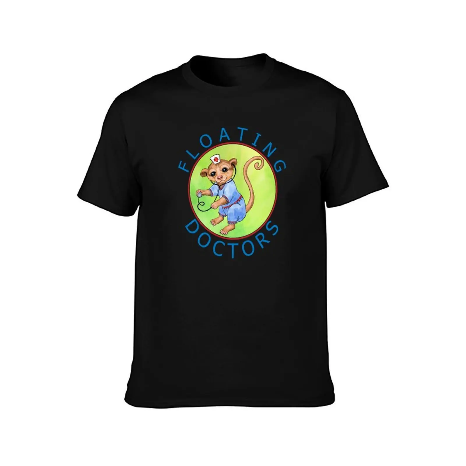 Floating Doctors Dr Kinkajou Red Circle Collection T-Shirt Plus Size Solid Color T-Shirt