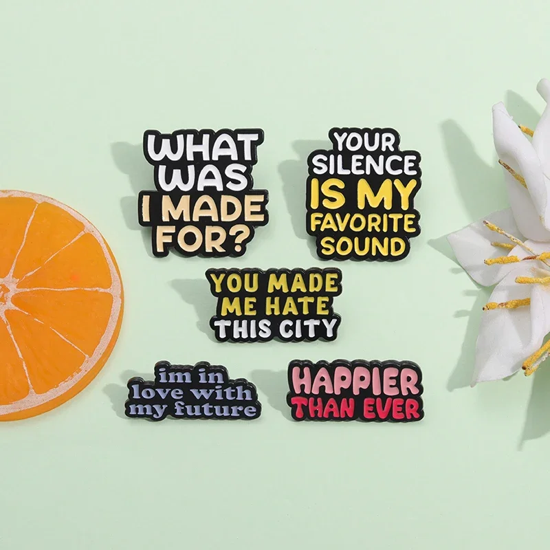 صمتك هو دبابيس المينا الصوتية المفضلة لدي ، دبابيس أسعار مضحكة ، شارات طية صدر السترة ، هدية المجوهرات للأصدقاء