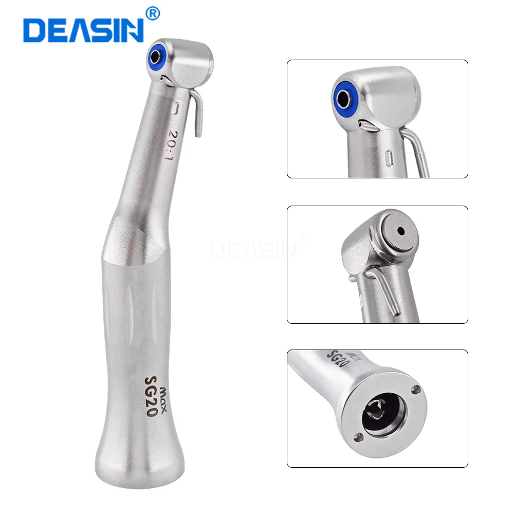 Dental De MAX SG20 Surgery Implant Handpiece Contra Angle handpieces 20 1 Low Speed Push Button Chuck Handpiece For E-TYPE Motor