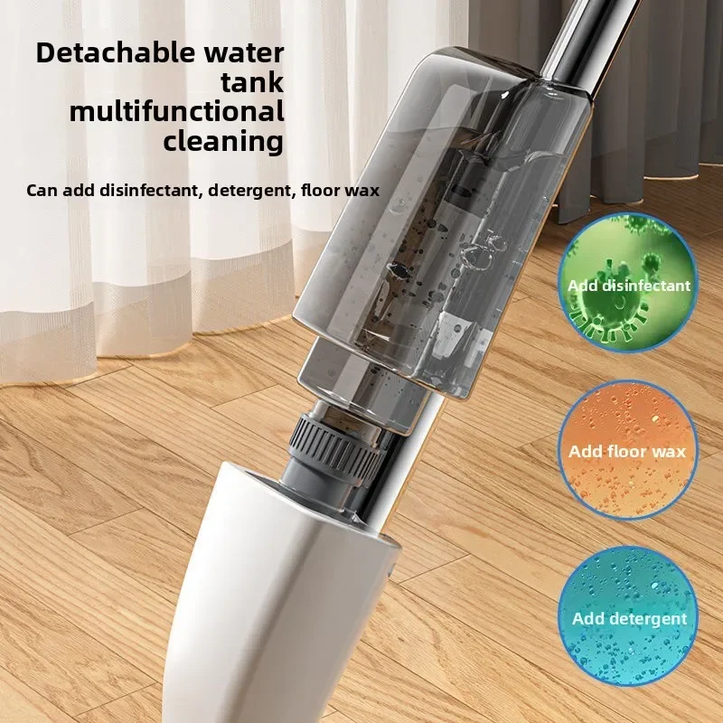With Water Spray Flat Mop, Wet And Dry Steam Cleaner, Household Disinfection, No Hand Washing And Mopping 360 ° Rotatable