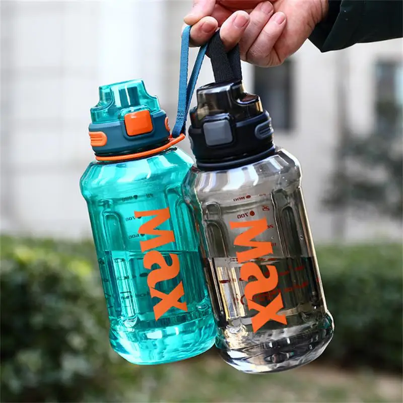 5PCS Liter Large Capacity Sport Water Bottle with Rope Durable Portable Gym Fitness Outdoor Drinking Plastic Bottles