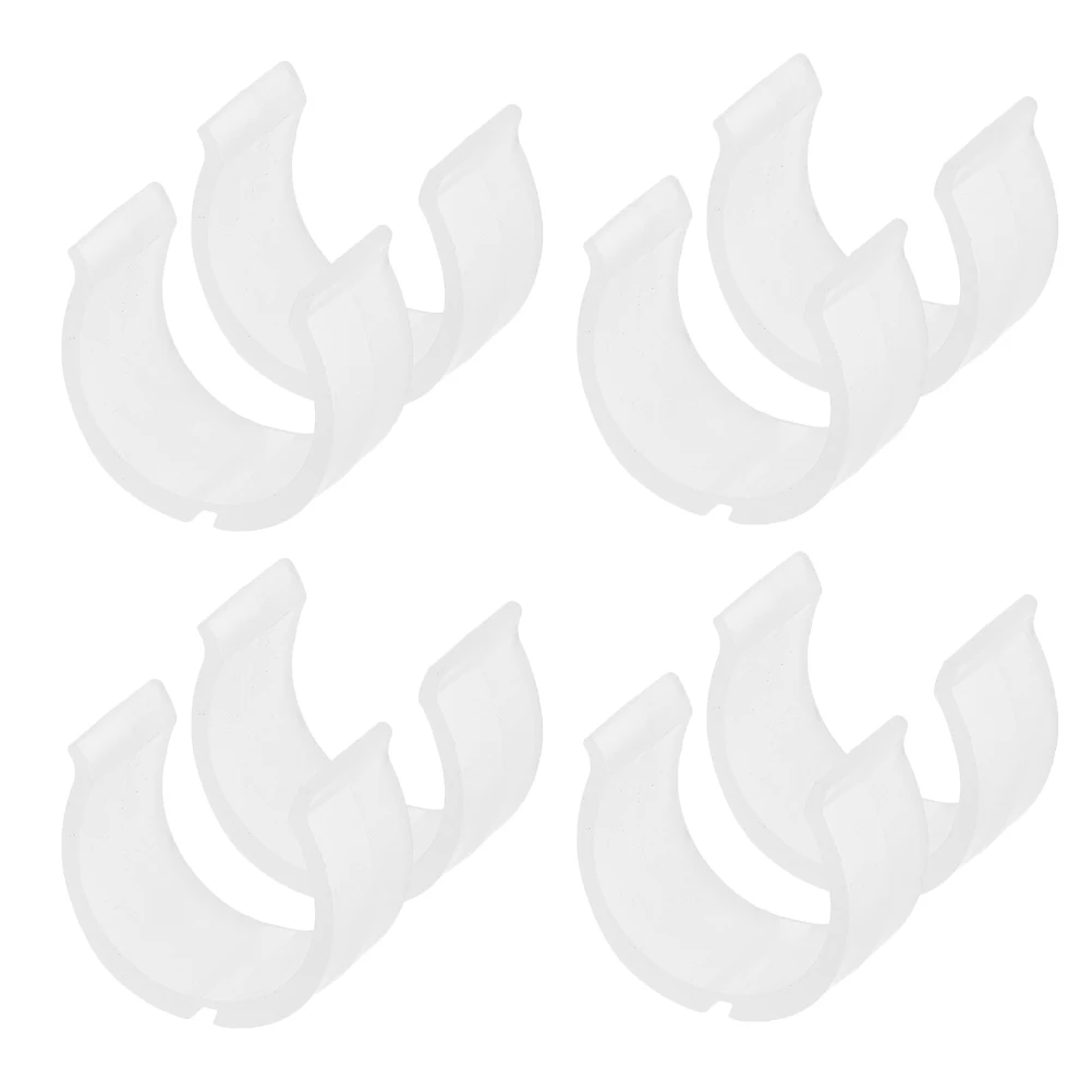 

8Pcs Curtain Rod Brackets with Plastic Buckle 26-28Mm U-Grip Pad Ceiling Installation Stability Home Decor Mounting Fastener