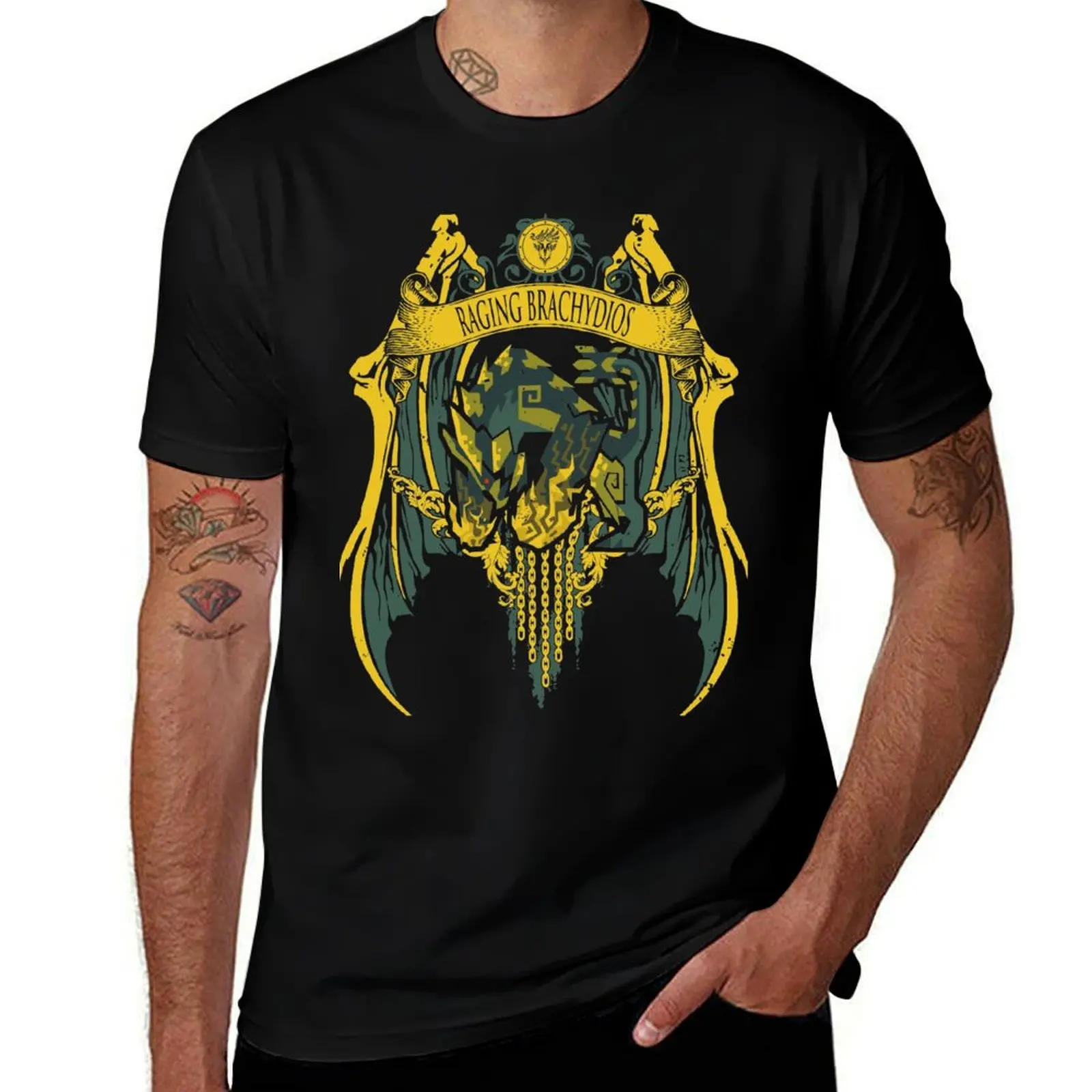 

RAGING BRACHYDIOS CREST T-Shirt gifts for boyfriend vintage clothes boys whites shirts men graphic