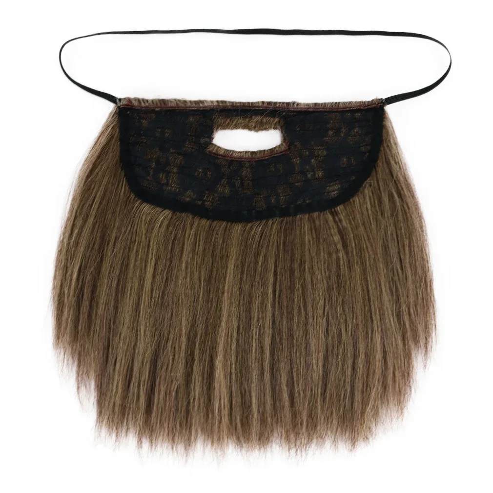 AICKER parrucca sintetica ondulata lunga barba Ombre colore divertente Halloween festa a tema Costume pirata parrucca Cosplay per gli uomini resistente al calore