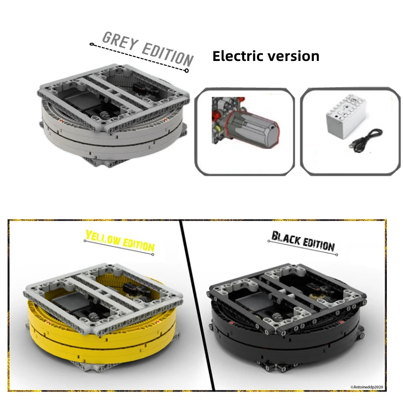 Support de plateau tournant à affichage motorisé MOC 22252, Technicc rotatif électrique Compatible avec blocs de construction en brique, jouets cadeaux, en STOCK