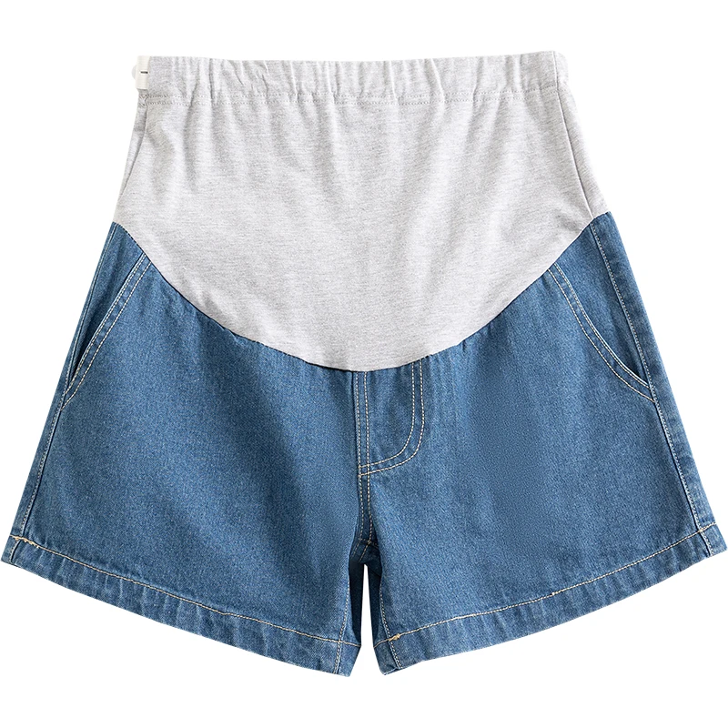 Summer Casual Cotton Maternity Shorts Wide Leg Loose Adjustable Elastic Waist Belly Clothes for Pregnant Women Pregnancy