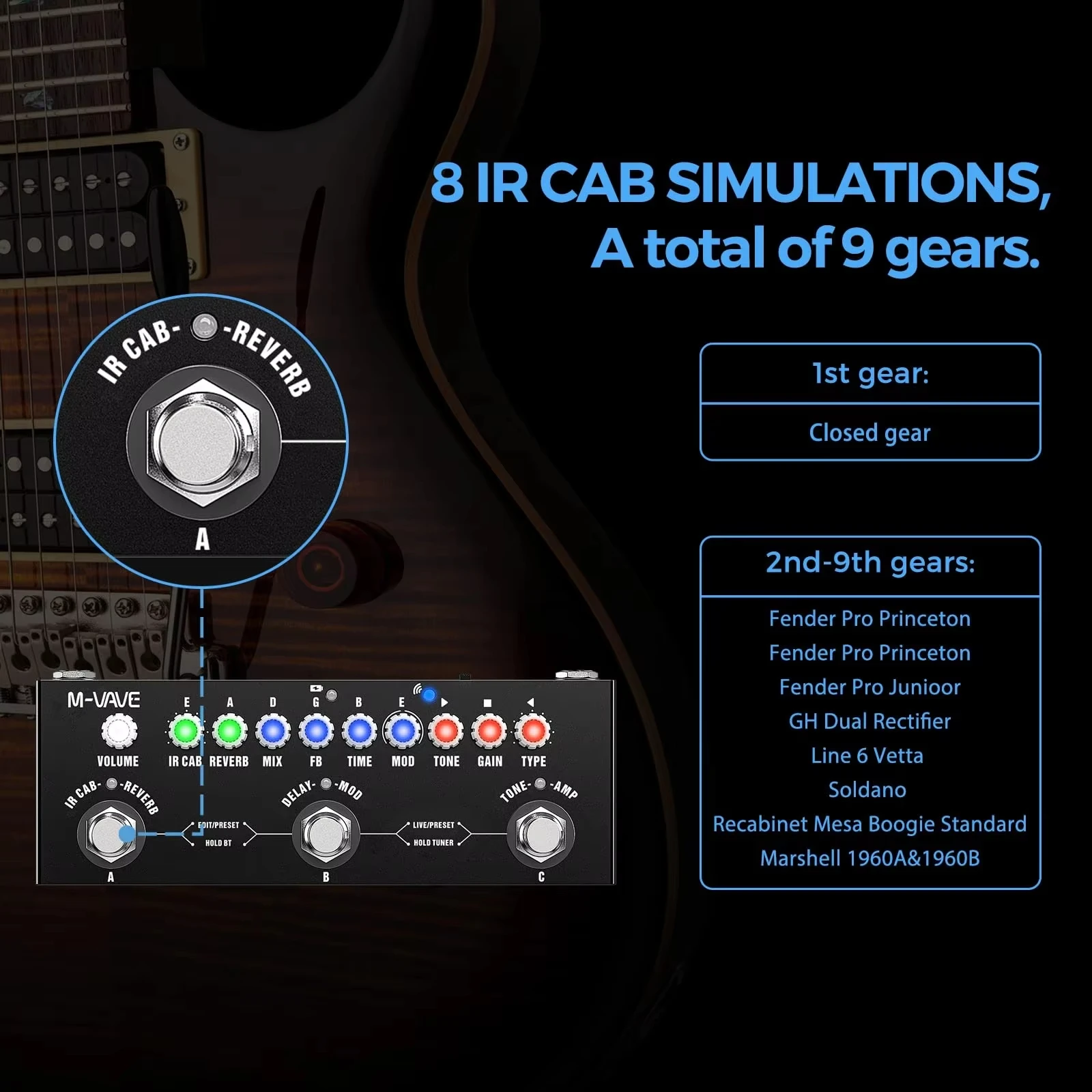 

M-VAVE Cube Baby / Cube Baby BASS / Cube Baby AC - Multi-Effect Pedal for Guitar & Bass, Compact & Versatile