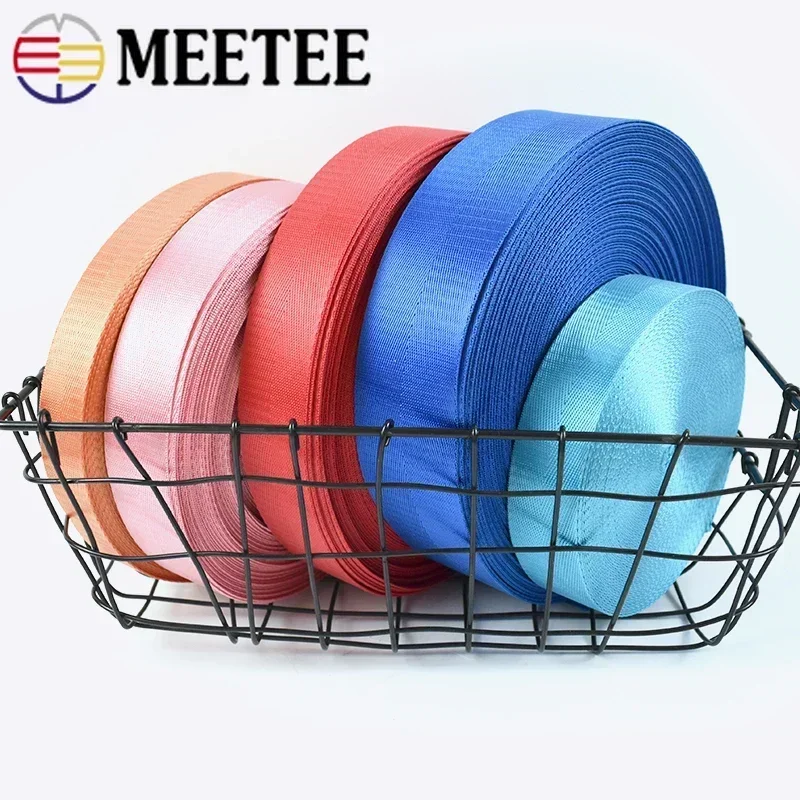 45Meters 20-38mm Nylon Webbing 1mm Thick Strap for Backpack Car Seat Belt Ribbon DIY Garment Binding Tape Sewing Accessories