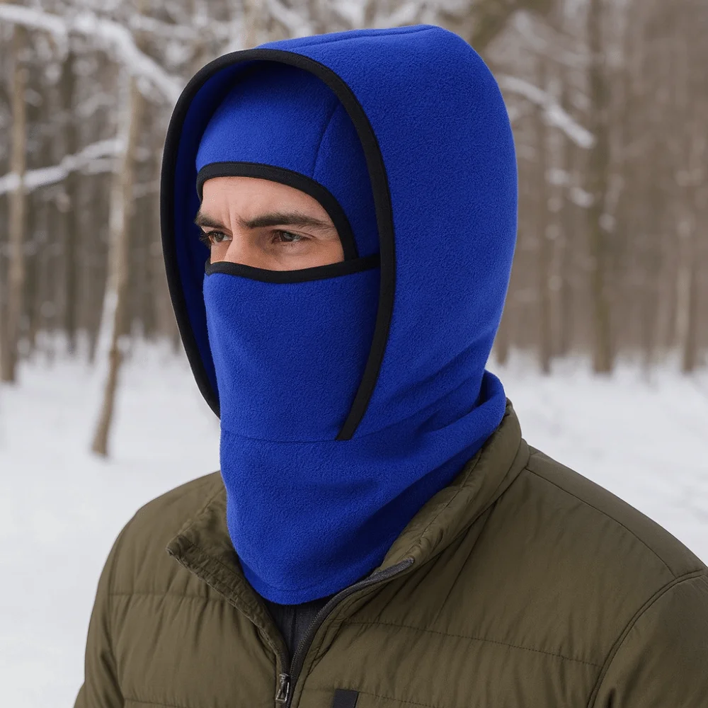 

Двухслойная балаклава для велоспорта, защита шеи, флисовая ветрозащитная шапка для лыж, ветрозащитная, морозостойкая, с защитой ушей, зимняя
