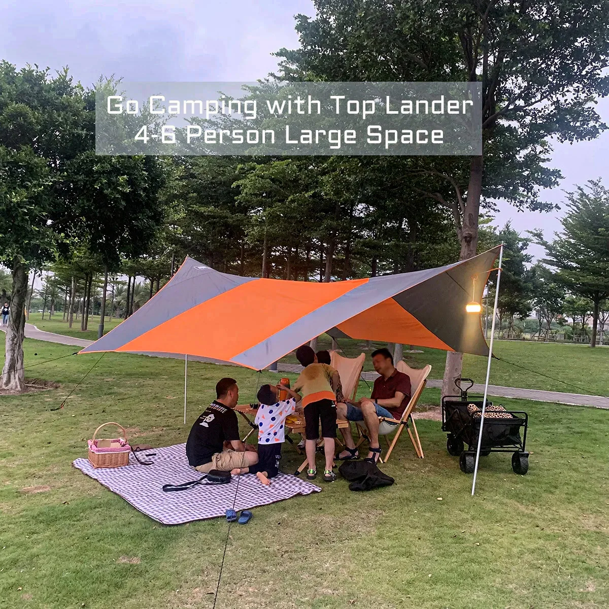 六角形キャンプタープ 4.1 × 4.1 メートル防水テント - Sun Sail Shade のレビューと価格