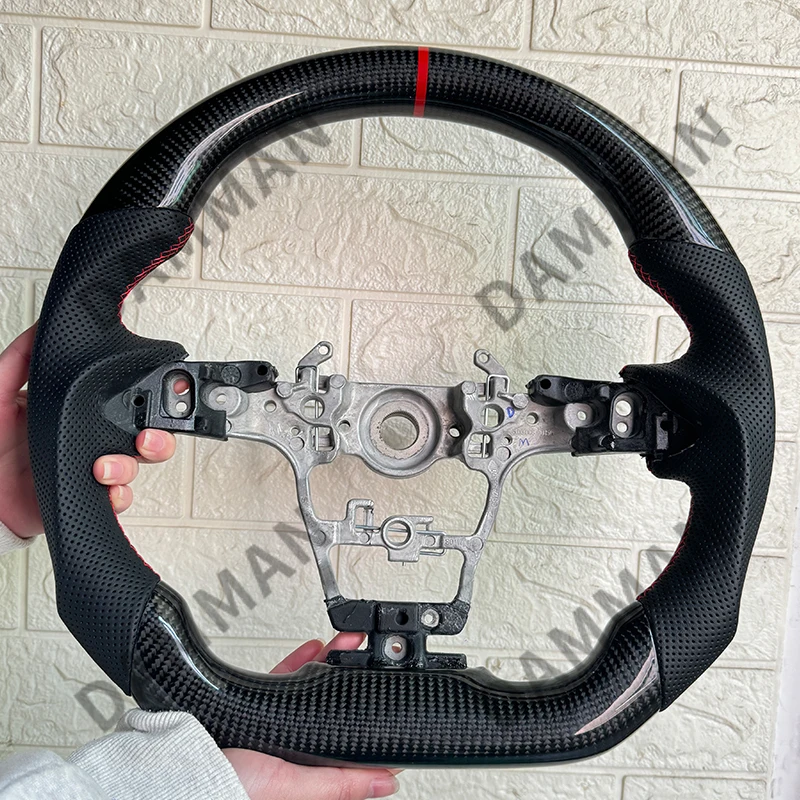 Real Carbon Fiber Car Steering Wheel For Toyota GR Yaris 2020 2021 2022 2023 2024 Corolla Leather Steering Wheel Car Accessories