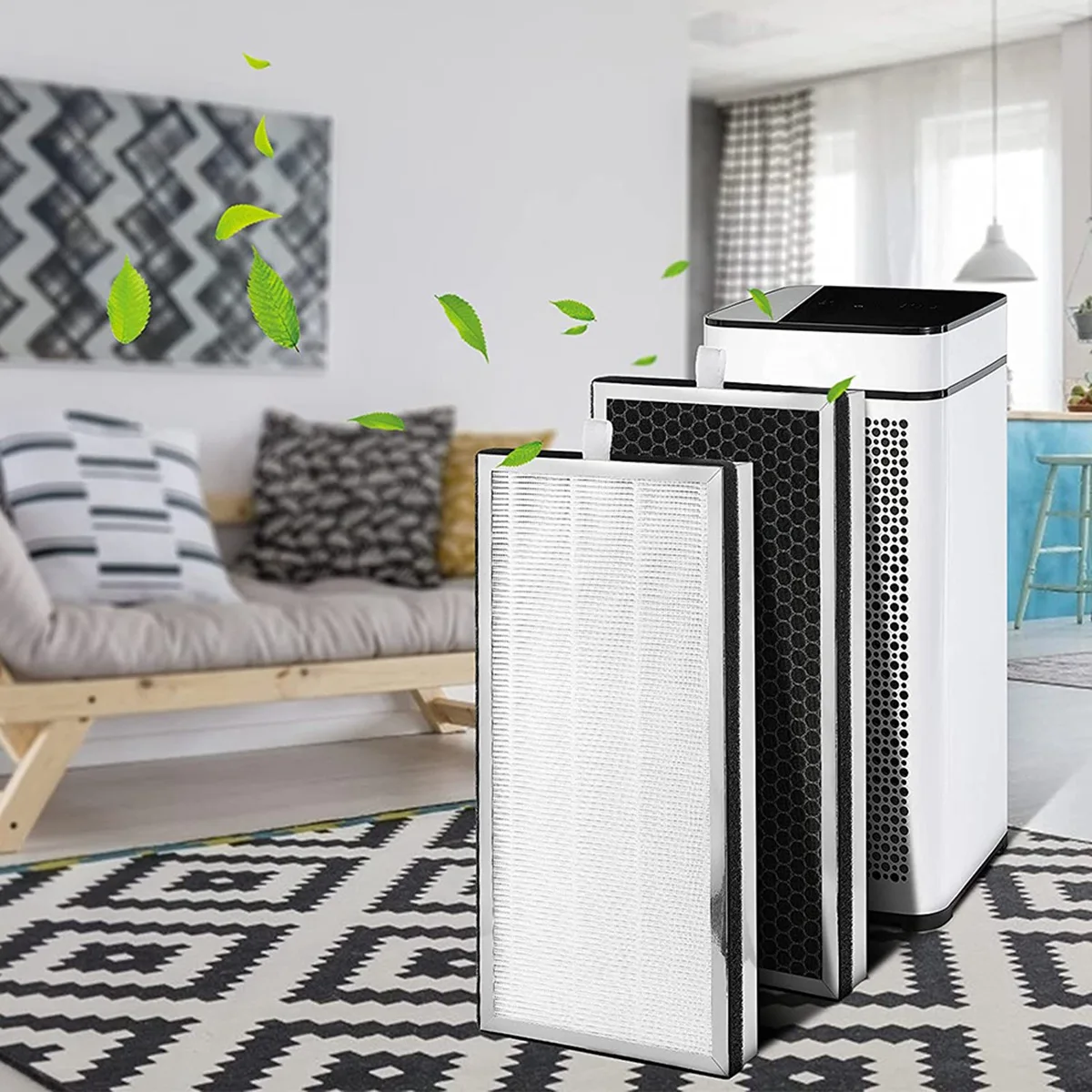 메디 에어 MA-40 MA-40A 및 MA-40B 공기 청정기 교체 필터, 3 단계 H13 HEPA 필터, 파트 ME-40 과 비교