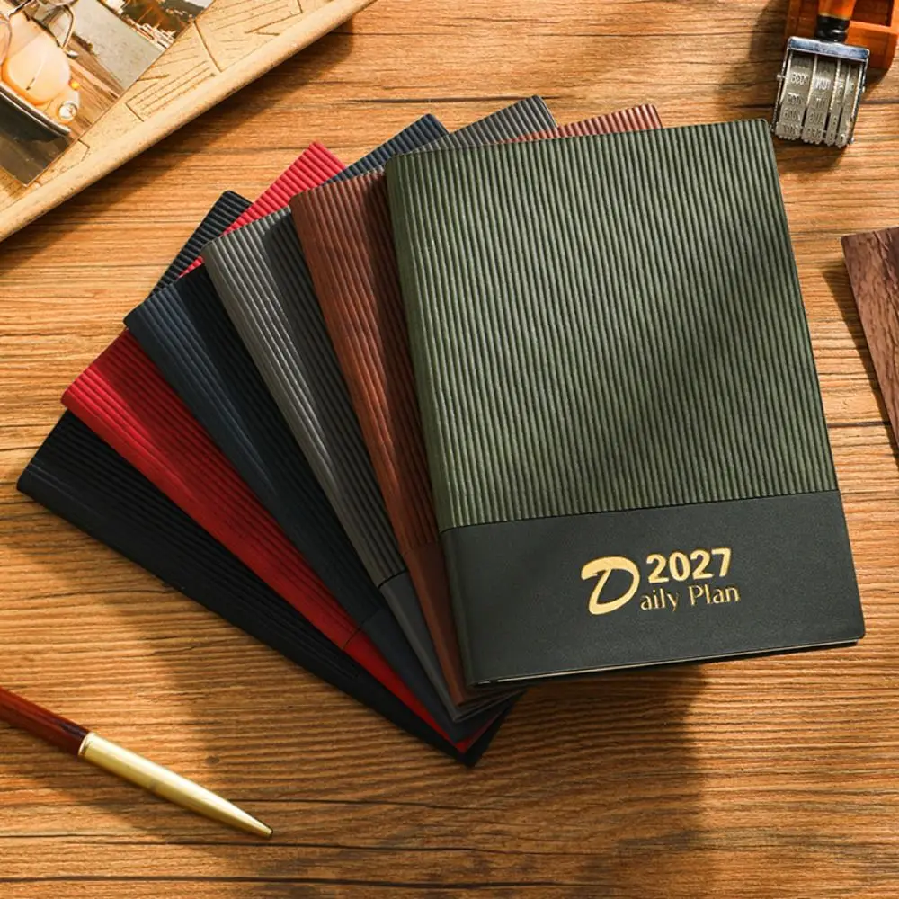 English 2027 Schedule Planner Notepad 12 Months Wear-resistant To-do List Notebook Efficiency Portable Personal Schedule Journal