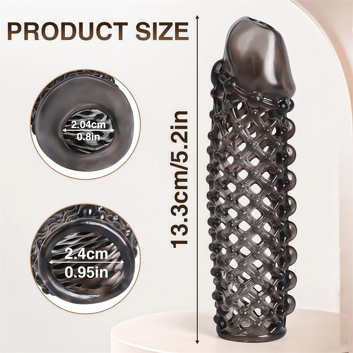 Sex Toys for Men Realistic Penis Silicone Condom Enlargement Sleeve Lock Sperm Dildo Extender Reusable Condom Training Sex Toy18 view 6