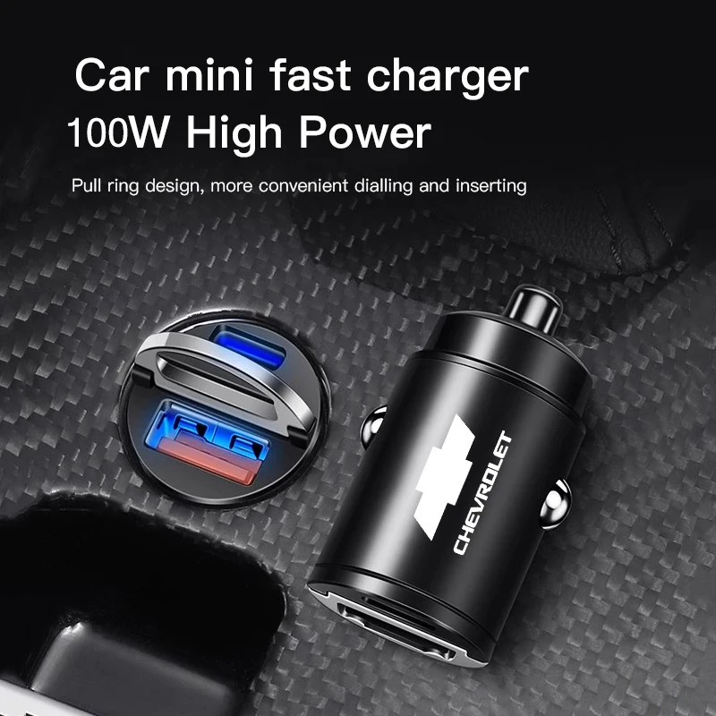 Car Charger USB Type C Phone Hidden Fast Charging Convert Plug For Chevrolet CRUZE Spark Captiva Epica Malibu SS Nubira Tracker