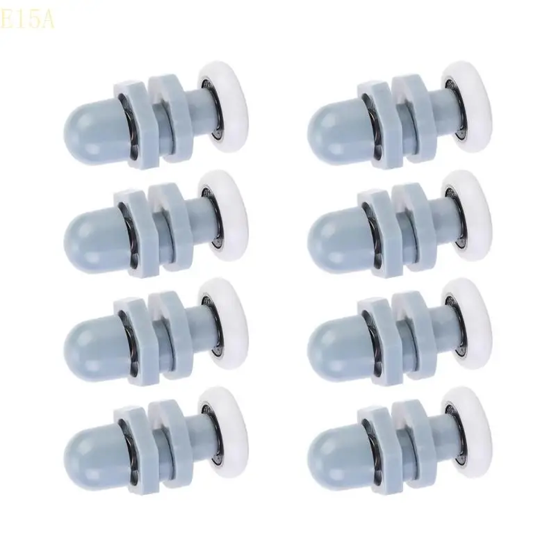 

E15A 8pcs Многоцелевые 20 -мм пластиковые ролики для душевых кабин.