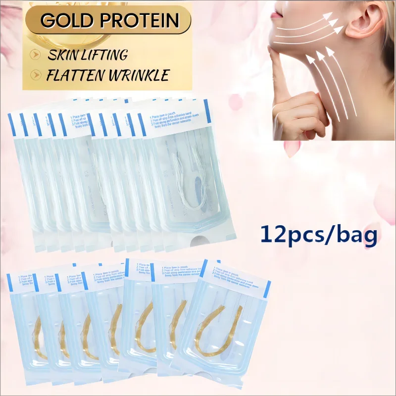 

20-50Pcs Absorbent Collagen Threads No Needle Gold Protein Line Anti Aging Women Collagen Face Filler Protein Thread Skin Care