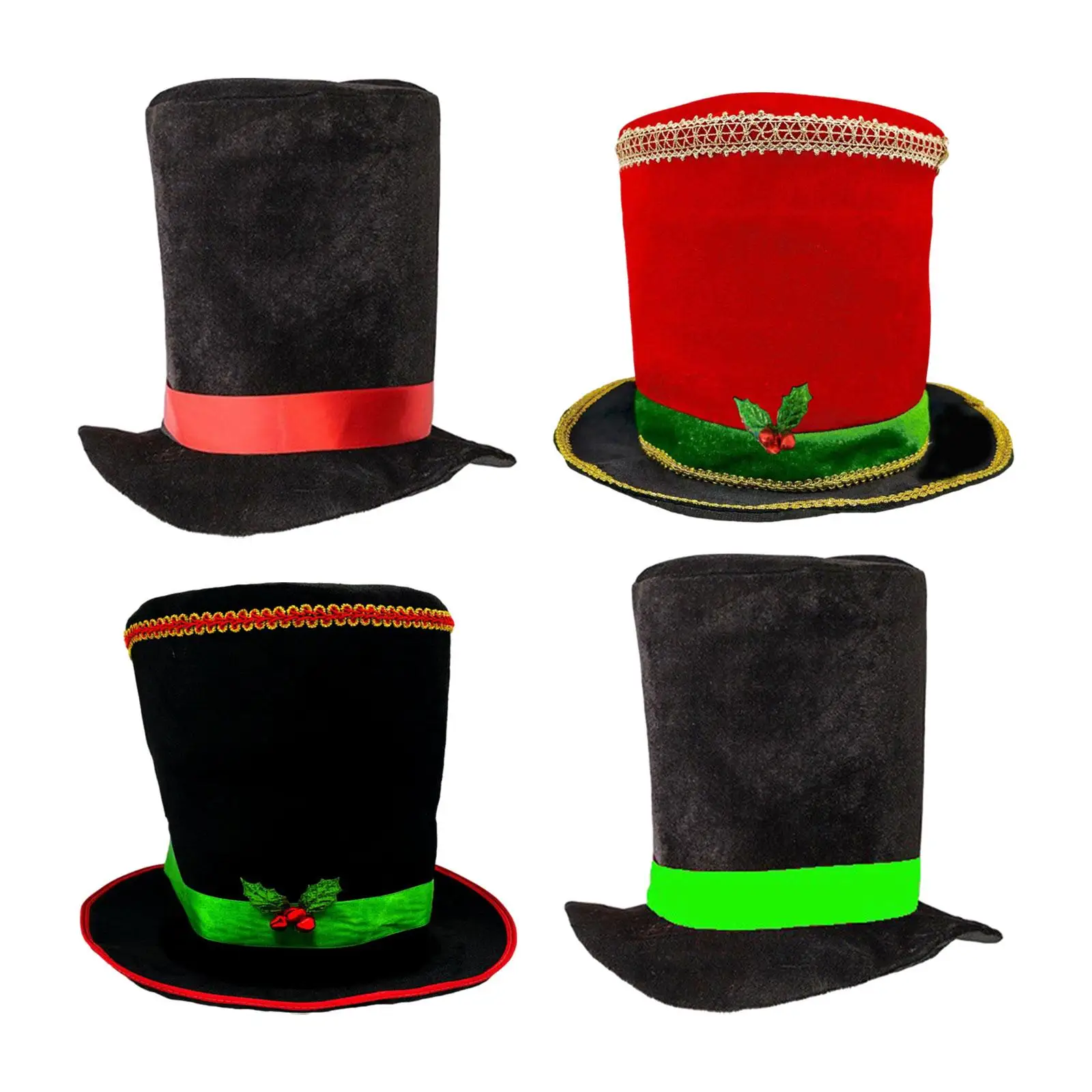

Ringmaster Top Hat Comfortable with Colorful Ribbons Costume Accessory Headwear Nutcracker Hat for Stage Performance Fancy Dress