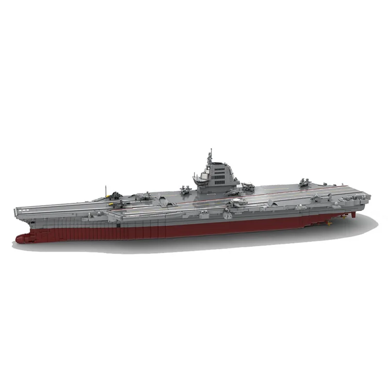 10009PCS MOC Transport Ship 1/200 scala Aviation Carrier #18 (Type003) modello Building Block Set collezione regali giocattolo