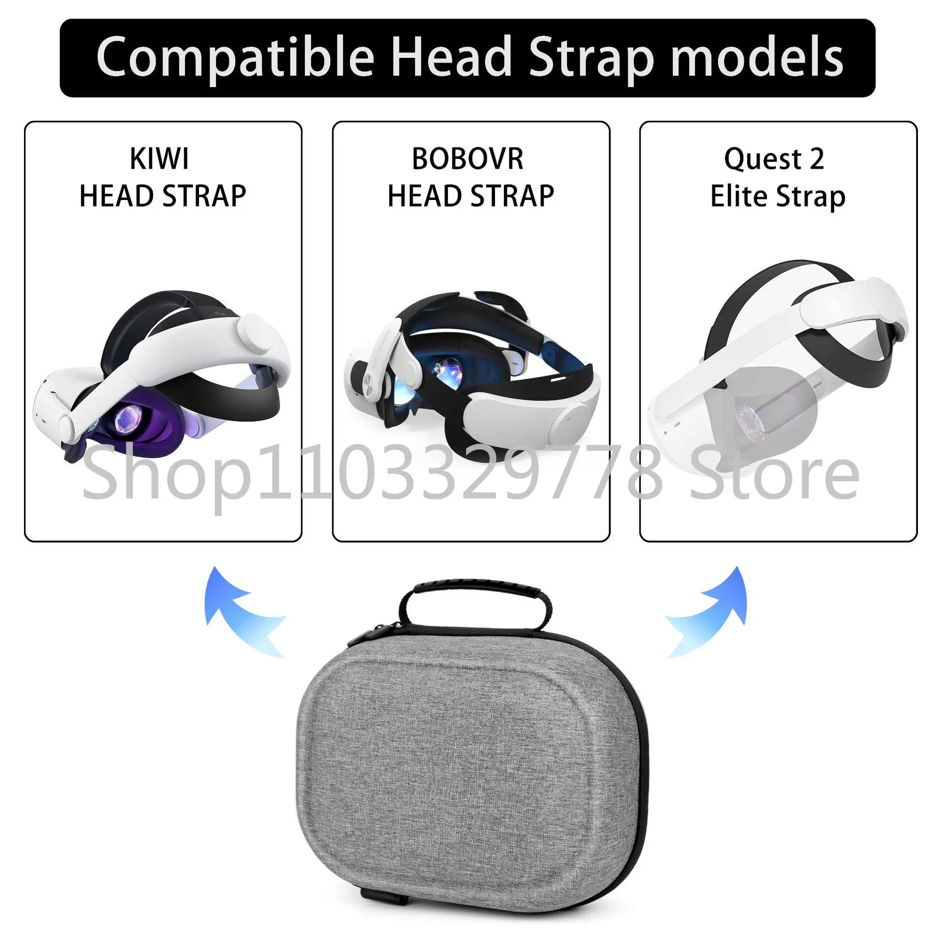 Applicable to Oculus Quest2 Hard Shell Shatter-Resistant VR Storage Bag VR Glasses Portable Eva Storage Box Factory Wholesale