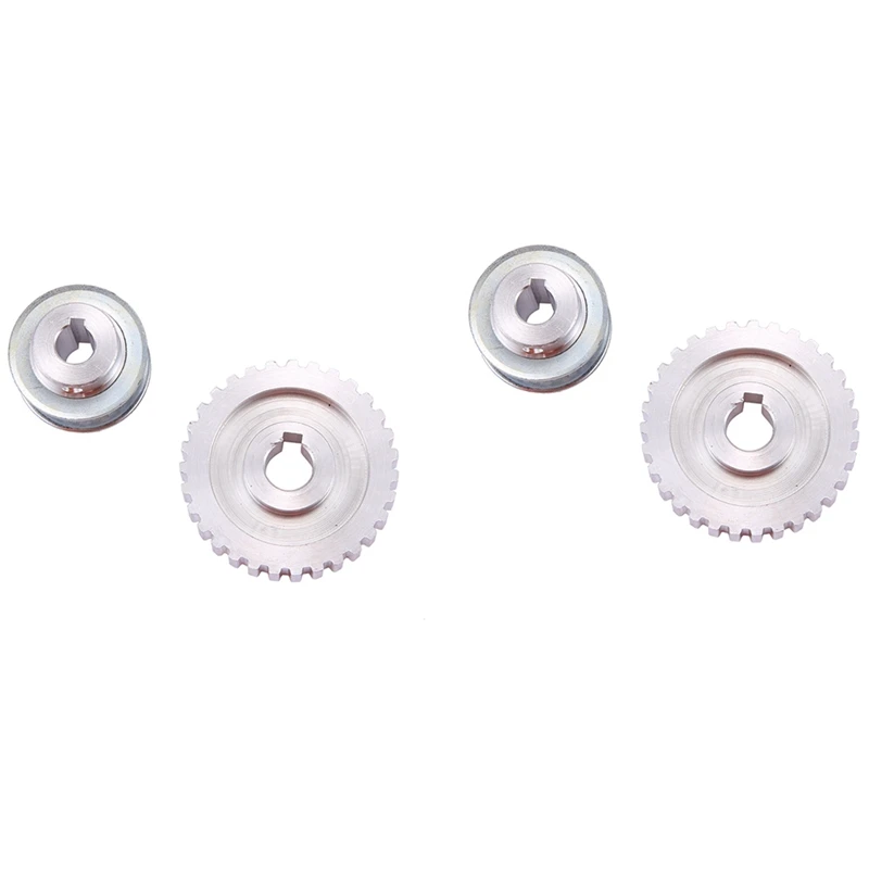 4Pcs Metal Synchronous Pulley Gear Motor Belt Gear Drive Wheel Gear S/N Cj0618 Mini Lathe Gears