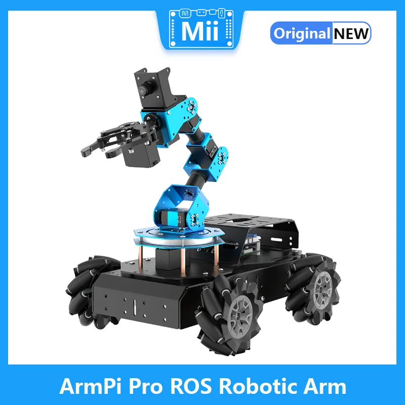 

Hiwonder ArmPi Pro Raspberry Pi ROS Robotic Arm Developer Kit with 4WD Mecanum Wheel Chassis Open Source Robot Car