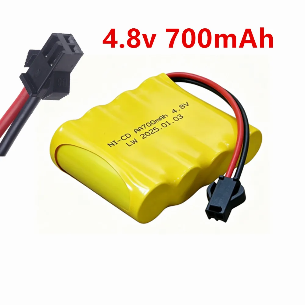 4.8V 700mAh Ni-CD Battery SM-2P With 4.8V USB charging cable Rechargeable AA Battery Pack for Remote Control Toy Car 4.8V Ni-CD
