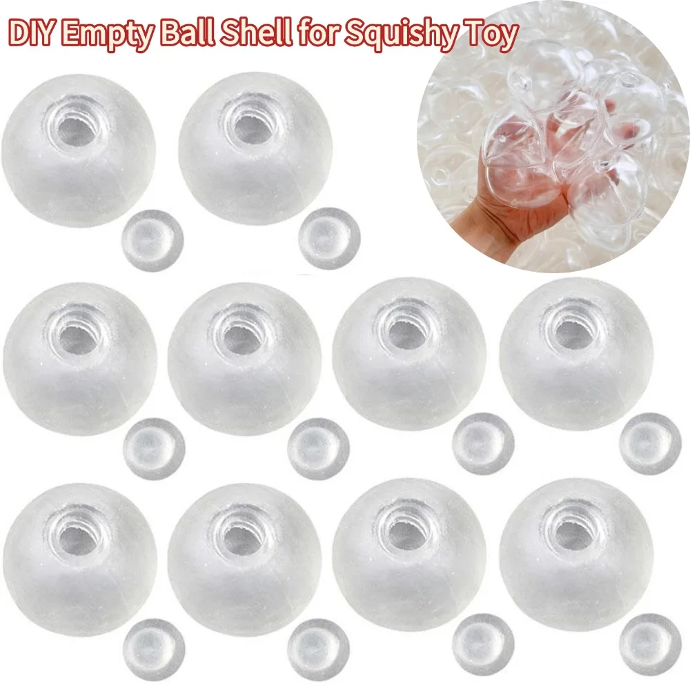 DIY Empty Ball Shell for Handmade Squishy Toy Clear Soft Rubber Skin for Maltose Squeeze Ball Personalized Squeeze Fillers