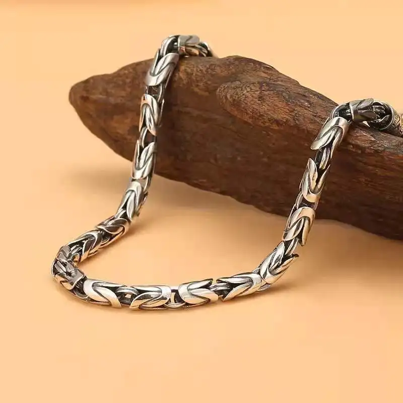 New Safe Braided Men Cuff Bracelet Retro Trendy Hip-hop Niche for Boyfriend Gift Jewelry Accessories