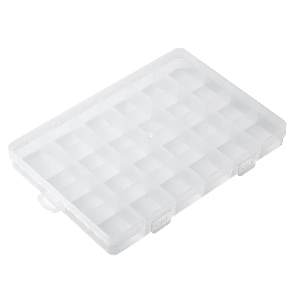 24Grids Plastic Storage Jewelry Box Compartment Adjustable Container For Beads Earring Box For Jewelry Rectangle Box Case