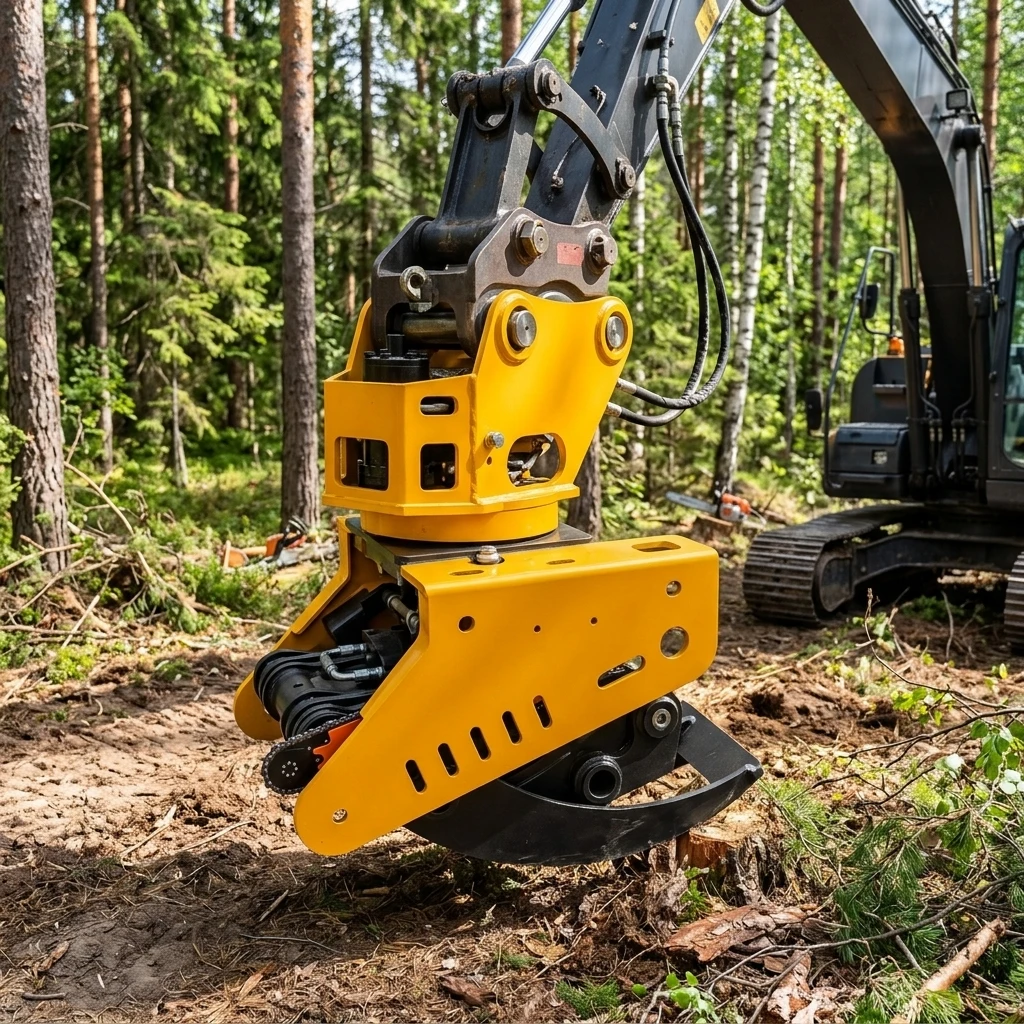 WIGON Delivery Rotating Hydraulic Wood Grabbing Saw Multifunctional Forest Cutting Clip Saw Gripping Saw