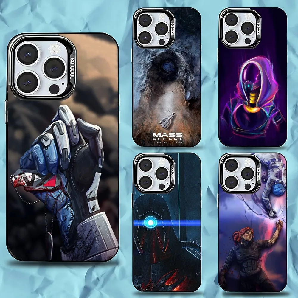 

N7 M-Mass Effect Game Phone Case For iPhone 16,15,14,13,12,11,Pro,Max,Plus,Mini,XS,SE Anti Fall Black Matte Hard Bumper