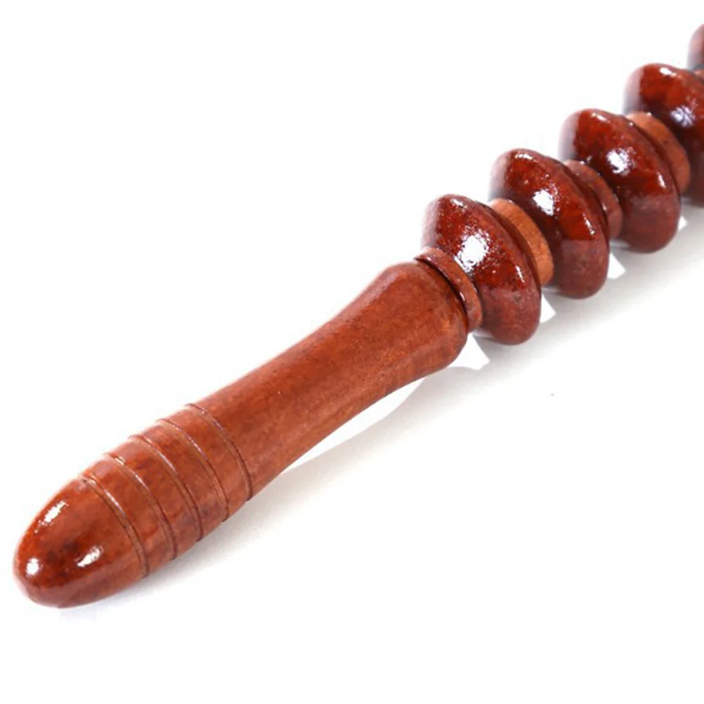 

Wooden Oval Yoga Meridian Rod Shaft Full-Body Massage Stick Neck Waist Back Leg Massager for Relaxation Blood Circulation