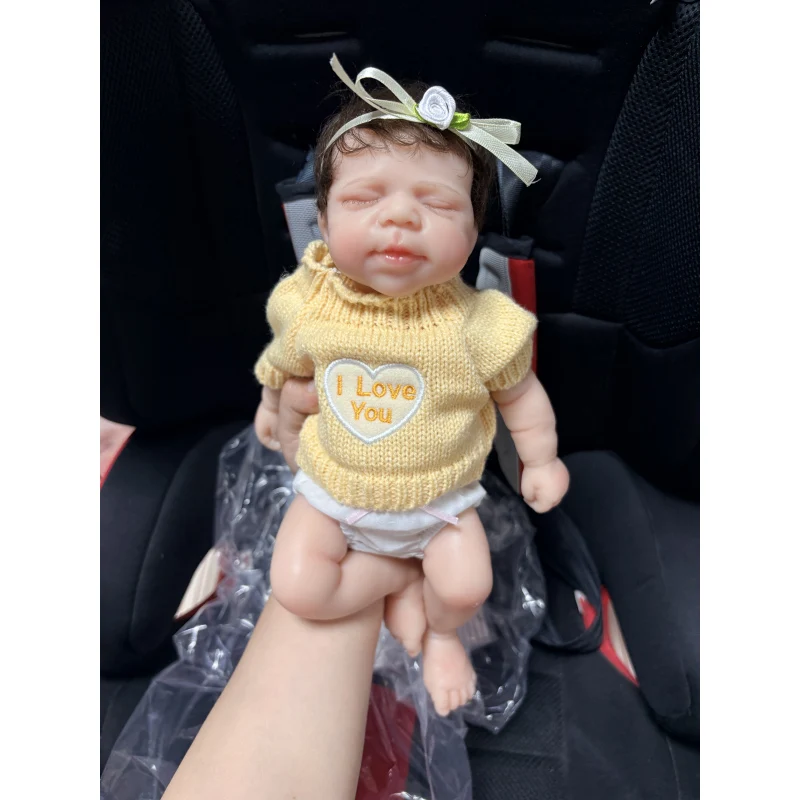 12" Reborn Pascale Solid Silicone Reborn Baby Doll Super Elastic Realistic Manual implantation Hair Handmade Art Dolls - view 6