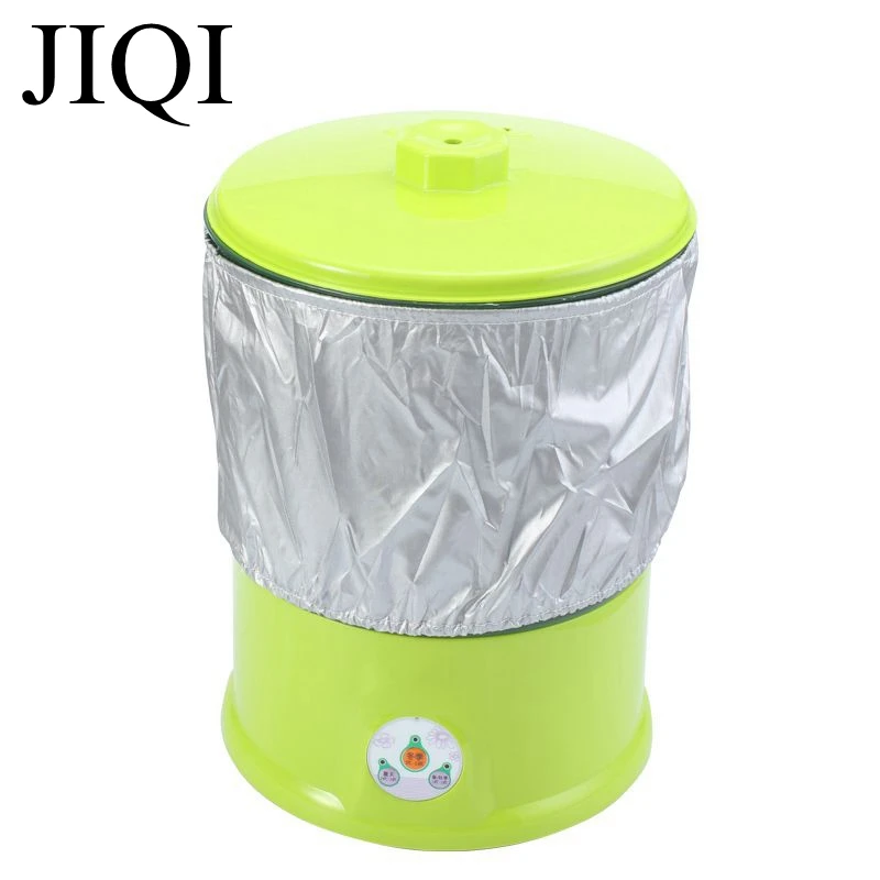 JIQI 2/3 Layers Electric Bean Sprouts Maker Thermostat Green Seed Vegetable Growing Germinator Automatic Seedling Growth Bucket