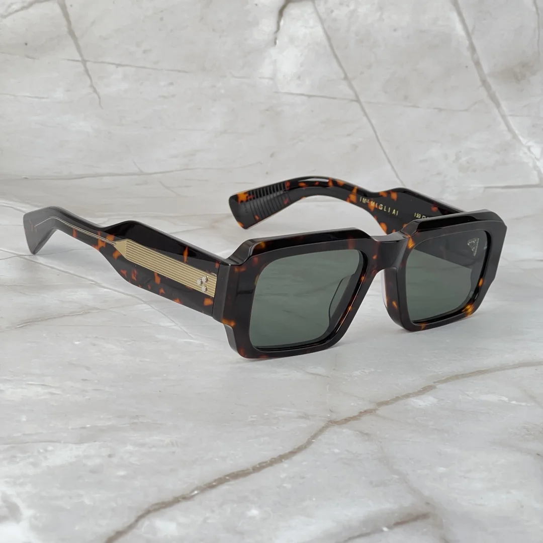 Квадратные солнцезащитные очки JMM MIGLIA в оправе из сплава, оптические очки ручной работы UV400 для мужчин, высокое качество, классический дизайн, сделано в Японии