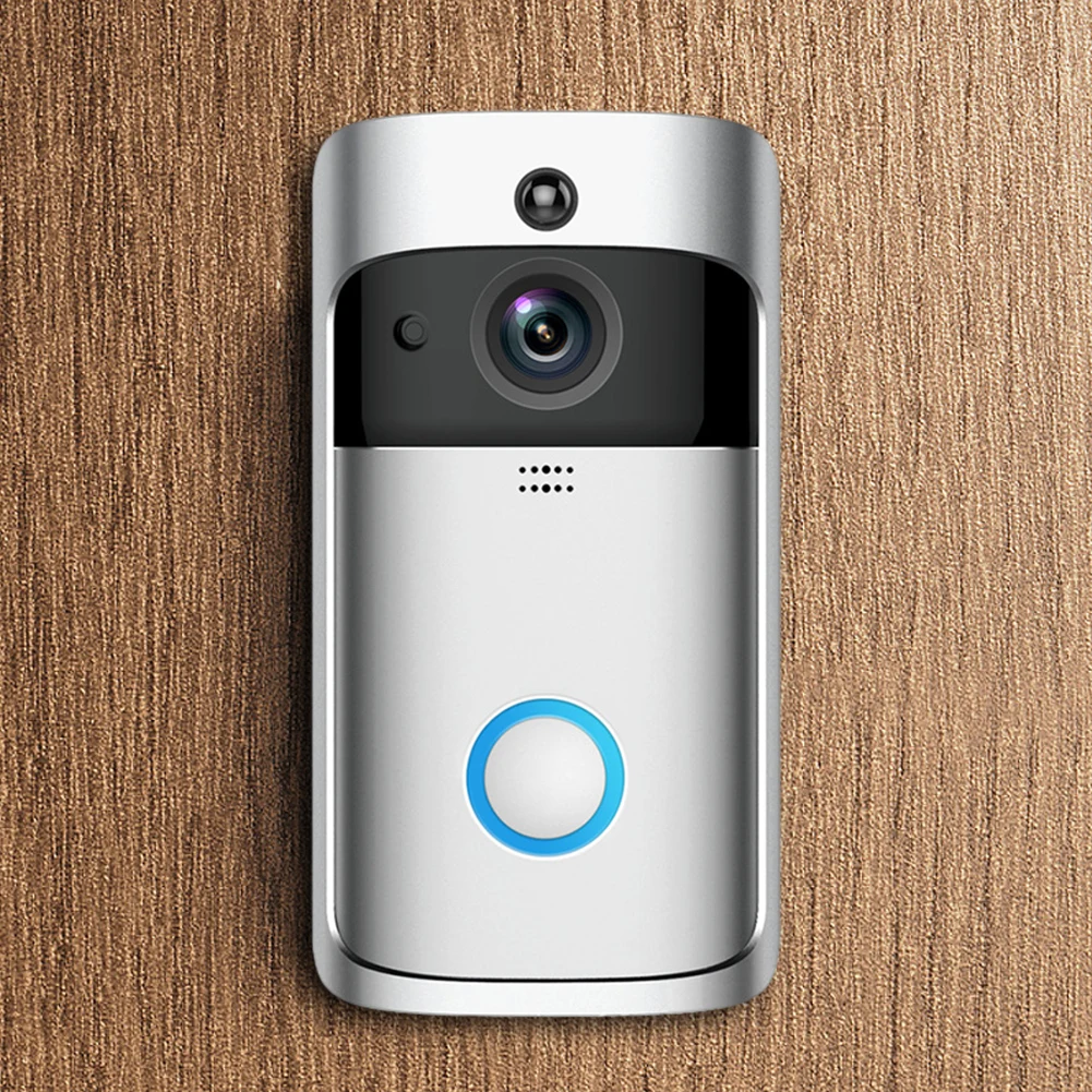 WiFi Wireless Door Bell 2 Way Audio Home Door Bell Cloud Storage with Noise Cancelling Microphone Smart Human Detection