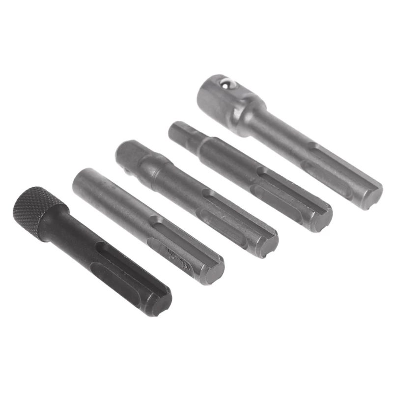 

5Pcs SDS 1/4 Socket Driver Hammer Drill Bit Chuck Adaptor Bar Set TOP ones