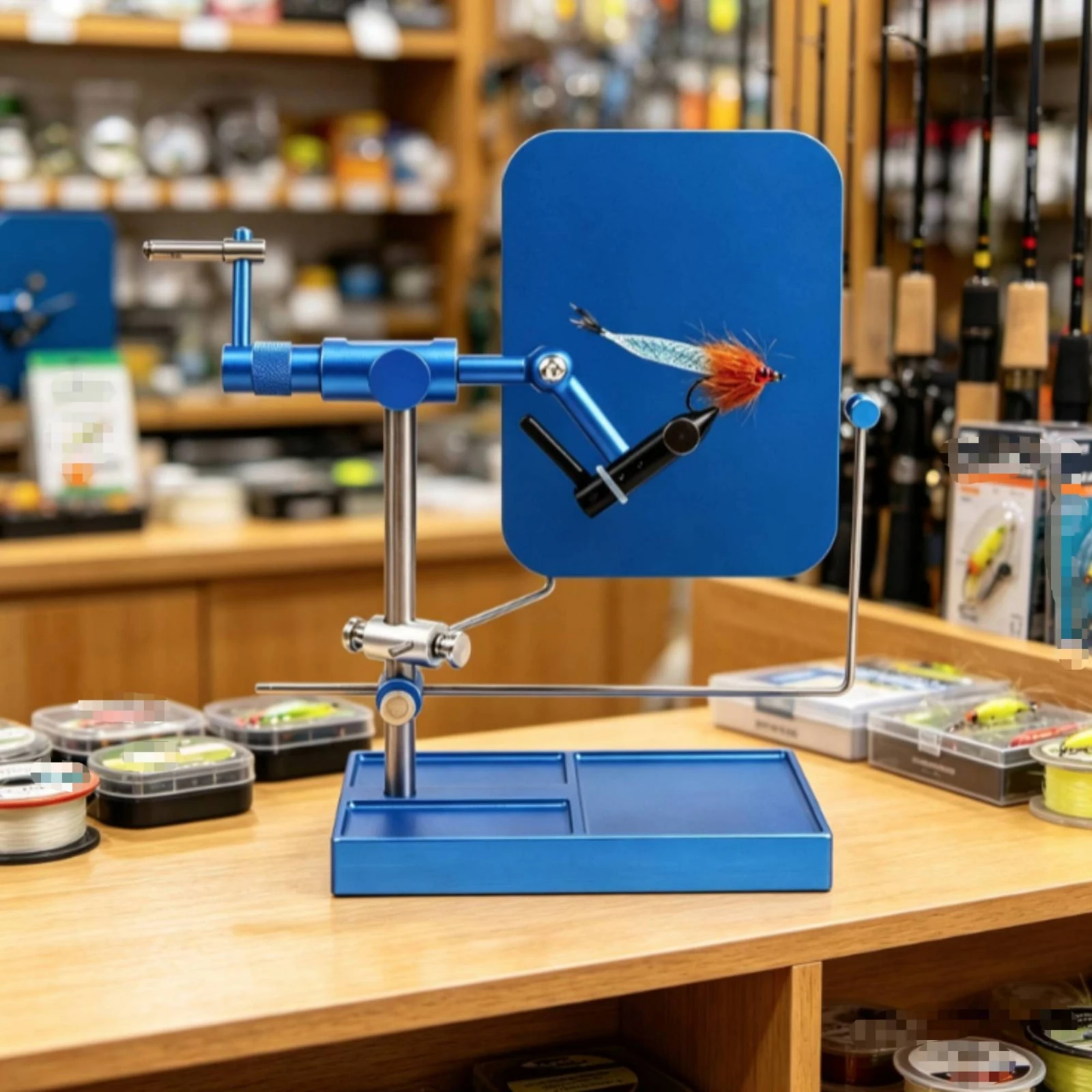 Fly Tying Vise with Backing Board Compact Fly Tying Vise Tool Essential Complete for Hobbyists