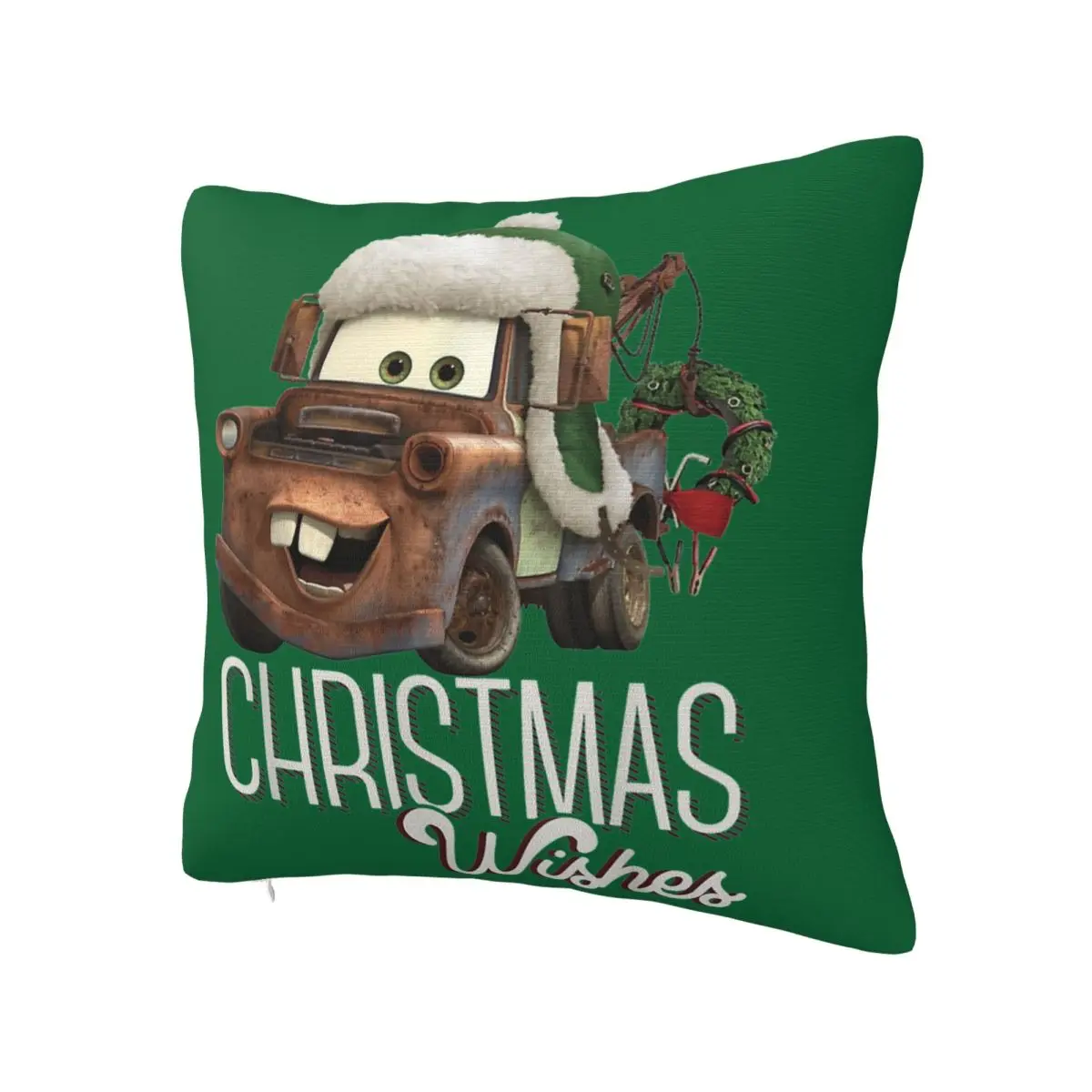 Mater Christmas Wishes Lightning Mcqueen Pillowcase Printed Cushion Cover Decorations Pillow Case Cover Home Drop Shipping 18''