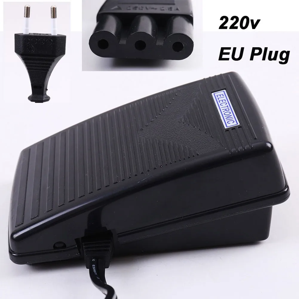 Pedal de Control de pie para máquina de coser, 220V, 110V, con cable de alimentación para máquina de coser doméstica SINGER-Janome, accesorios de Pedal de velocidad