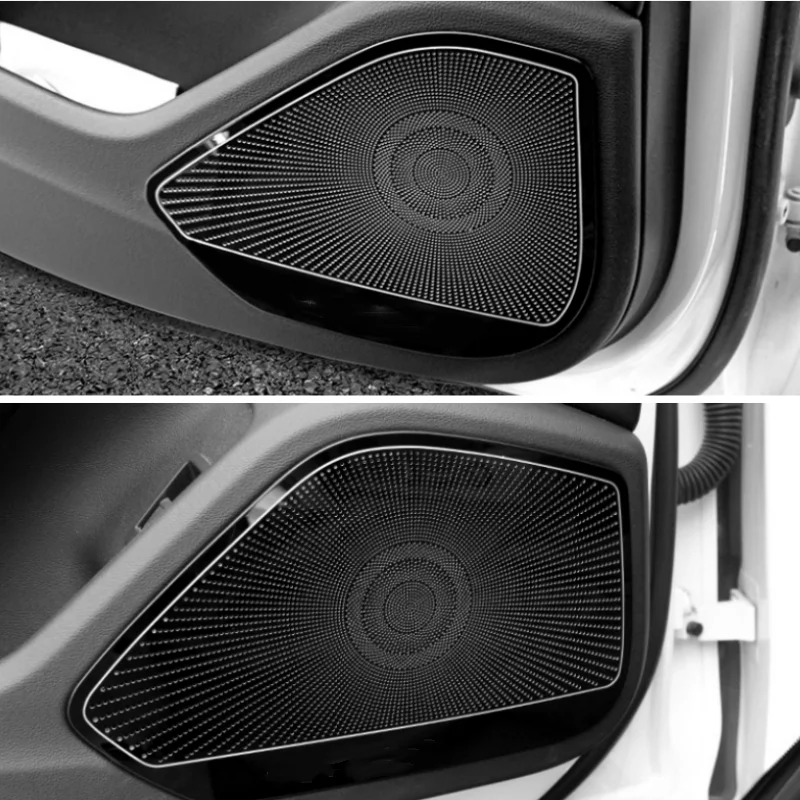 For Audi A4 B9 / A5 2017-2022 Interior Styling Door Speaker Audio Loudspeaker Decoration Cover Trim Car Styling