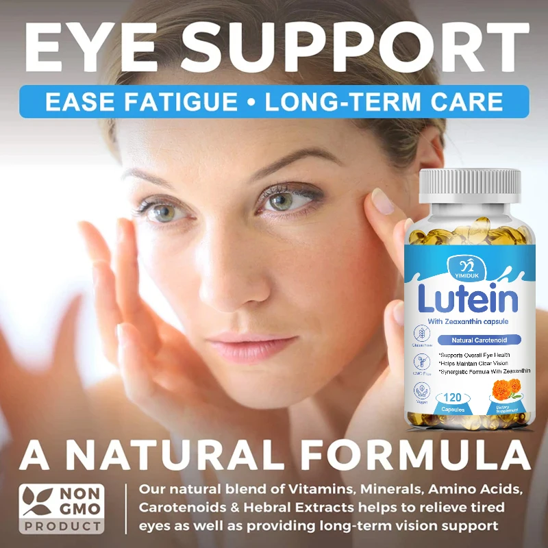 Lutein & Zeaxanthin Supplements Plant-Based Lutein & Zeaxanthin Eye Vitamins - Zeaxanthin Plus Lutein Supplement for Eyes